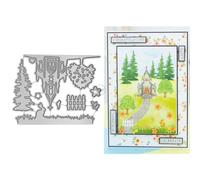 Church Trees Flowers Metal Cutting Dies for Card Making