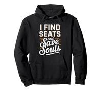 Church Usher Find Seats Save Souls Humor Christian Volunteer Pullover Hoodie