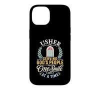 Church Usher Serving God's Community Faith Design Case for iPhone 14