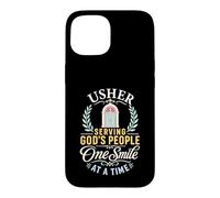 Church Usher Serving God's Community Faith Design Case for iPhone 15