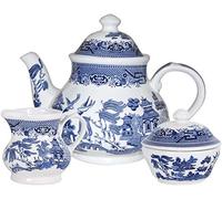 Churchill Blue Willow 3 Piece Set (Teapot, Creamer & Sugar)