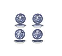 Churchill Blue Willow Coupe Bowl 8", Set Of 4, Made In England