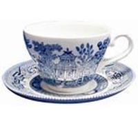 Churchill Blue Willow Teacup & Saucer (Set of 6)