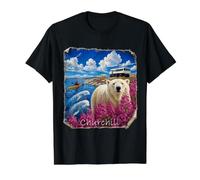 Churchill Canada, artistically reimagined by #LeoPepeDesign, Value Graphic T-Shirt, Men, Black, S