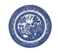 Churchill China BLUE WILLOW sets of 6 teaplates 6", Made in England