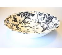 Churchill China Queens Vintage Orchid Black and White Salad Bowl 24 Centimetre