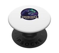 Churchill Manitoba Polar Bear Mom and Cub Design PopSockets Adhesive PopGrip