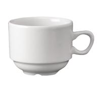 Churchill Plain Whiteware Stacking Nova Tea Cups - 212 ml - Pack of 24