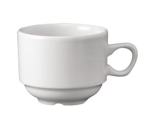 Churchill Plain Whiteware Stacking Nova Tea Cups - 212 ml - Pack of 24