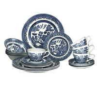 Churchill Plates Bowls Cups 20 Piece Dinnerware Set 20 Piece Set Blue Willow