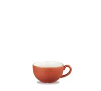 Churchill Stonecast Ceramic Cappuccino Cup, Spiced Orange, 22.7cl, 9.5cm Diameter