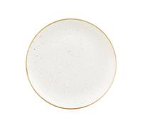 Churchill Stonecast Flat Plate, Porcelain, Barl White, White 29x2x29 cm
