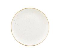 Churchill Stonecast Flat Plate, Porcelain, Barl White, White 29x2x29 cm
