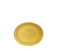 Churchill Stonecast Mustard Seed Yellow Oval Coupe Bowl 7.75" x 6.25" (1 x 12)