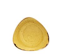 Churchill Stonecast Mustard Seed Yellow Triangle Plate 9" (1 x 12)
