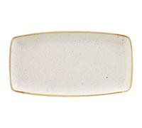 Churchill Stonecast Rectangular Plate, Porcelain, Barl White White 14x3x30