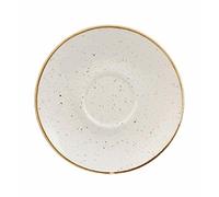Churchill Stonecast Round Cappuccino Saucers Barley White 185mm Pack of 12