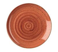 Churchill Stonecast Round Coupe Plates Spiced Orange 200mm Pack of 12