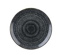 Churchill Studio Prints Homespun Charcoal Black Coupe Plate 10.25" (1 x 12)