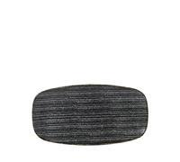 Churchill Studio Prints Homespun Charcoal Black Oblong Chef's Plate 11.75" x 6" (1 x 12)