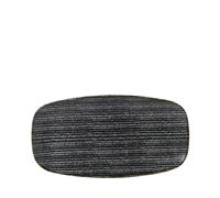 Churchill Studio Prints Homespun Charcoal Black Oblong Chef's Plate 13.78" x 7.38" (1 x 6)