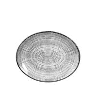 Churchill Studio Prints Homespun Stone Grey Oval Coupe Plate 10.58" (1 x 12)