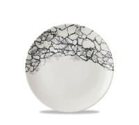Churchill Studio Prints Kintsugi Accents Quartz Black Coupe Plate 10.25" (1 x 12)