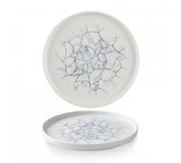 Churchill Studio Prints Kintsugi Pearl Grey Walled Plate 10.19" (1x6)