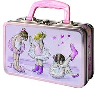 Churchill's Confectionery - Born to Dance Suitcase Tin 150g Mini Chocolate Chip Shortbread