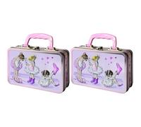 Churchill's Confectionery - Born to Dance Suitcase Tin 150g Mini Chocolate Chip Shortbread (Pack of 2)