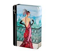 Churchill's Confectionery - Scarlet Art Deco Tin 300g Belgian Chocolate Biscuits, Multicolour