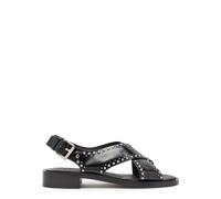 Church's Remi Stud-embellished Glossed Leather Sandals - Black - 37 (IT37 / UK4)