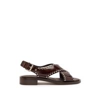 Church's Remi Stud-embellished Patent Leather Sandals - Brown - 37 (IT37 / UK4)