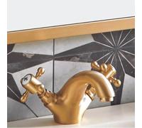 Churchwell Mono Basin Mixer Brshed Brass | Traditional Design | Brushed Brass | Inc Waste | Basin Tap | Bathroom Tap |