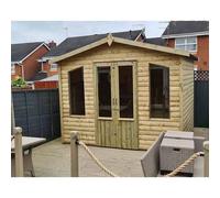 Churnet Valley Garden Furniture Ltd 12 X 8 CHATSWORTH SUMMERHOUSE - L365.8 x W243.8 x H365.8 cm in Brown Churnet Valley Garden Furniture Ltd Brown