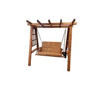 Churnet Valley Garden Furniture Ltd 2 Seat Valley Swing Seat - Min Assembly Required - Set of Cushions Inc in Brown Churnet Valley Garden Furniture Ltd Brown