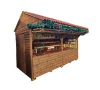 Churnet Valley Garden Furniture Ltd 4m x 2m Edingburgh Chalet - Timber - Minimal Assembly Required in Brown Churnet Valley Garden Furniture Ltd Brown