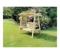Churnet Valley Garden Furniture Ltd Antoinette 2 Swing Seat - Min. Assembly Required - Set of Cushions Inc in Brown Churnet Valley Garden Furniture Ltd Brown