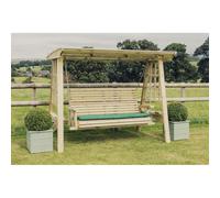 Churnet Valley Garden Furniture Ltd Antoinette Swinging Chair Hammock - Sits 3 - Minimal Assembly Required in Brown Churnet Valley Garden Furniture Ltd Brown