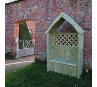 Churnet Valley Garden Furniture Ltd Daisy 2 Seat Trellis Storage Arbour - L60 X W130 X H211 Cm - Partially Assembled