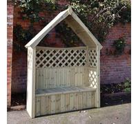 Churnet Valley Garden Furniture Ltd Daisy 3 Seat Trellis Storage Arbour - L60 X W179 X H235 Cm - Partially Assembled