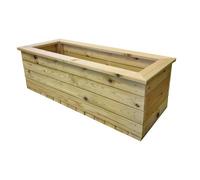 Churnet Valley Garden Furniture Ltd Deluxe Large Trough Planter - Timber - L40 X W100 X H32 Cm - Fully Assembled