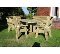 Churnet Valley Garden Furniture Ltd Ergo 8 Seat Table Set 2X3B 2Xc