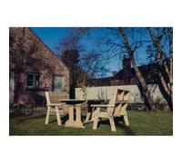 Churnet Valley Garden Furniture Ltd Ergo Table Bench Set - Sits 6 - L250 X W290 X H105 Cm - Minimal Assembly Required - Set Of Waterproof Cushions Included