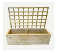 Churnet Valley Garden Furniture Ltd Multi Pack Of 2 - Deluxe Extra Large Trough With Trellis - Timber - L58 X W183 X H52 Cm - Partially Assembled