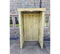 Churnet Valley Garden Furniture Ltd Small Poly Smoking Shelter - Timber - Minimal Assembly Required in Brown Churnet Valley Garden Furniture Ltd Brown