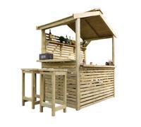 Churnet Valley Garden Furniture Ltd The Buxton Garden Bar - L111.5 X W224 X H233 cm in Light Brown Churnet Valley Garden Furniture Ltd Light Brown