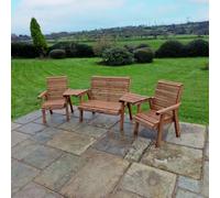 Churnet Valley Garden Furniture Ltd Valley 4 Seat Set 1X2B 2Xc Angled Tray