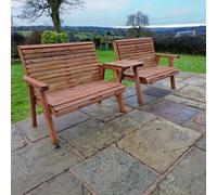 Churnet Valley Garden Furniture Ltd Valley 4 Seat Set 2X2B Straight Tray
