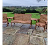 Churnet Valley Garden Furniture Ltd Valley 5 Seat Set 1X3B 2Xc Angled Tray